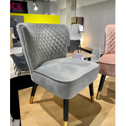 Fauteuil velours gris...