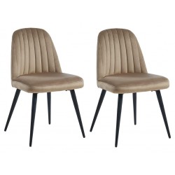 Lot de 2 chaises  - Velours...